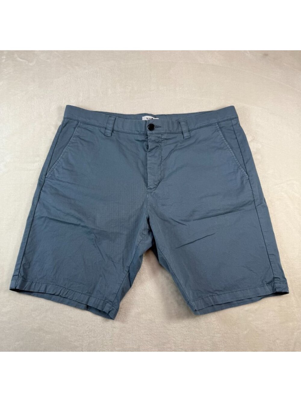 NN07 No Nationality Crown Shorts 1004 Mens Blue 36 Chino Casual 9" Inseam
